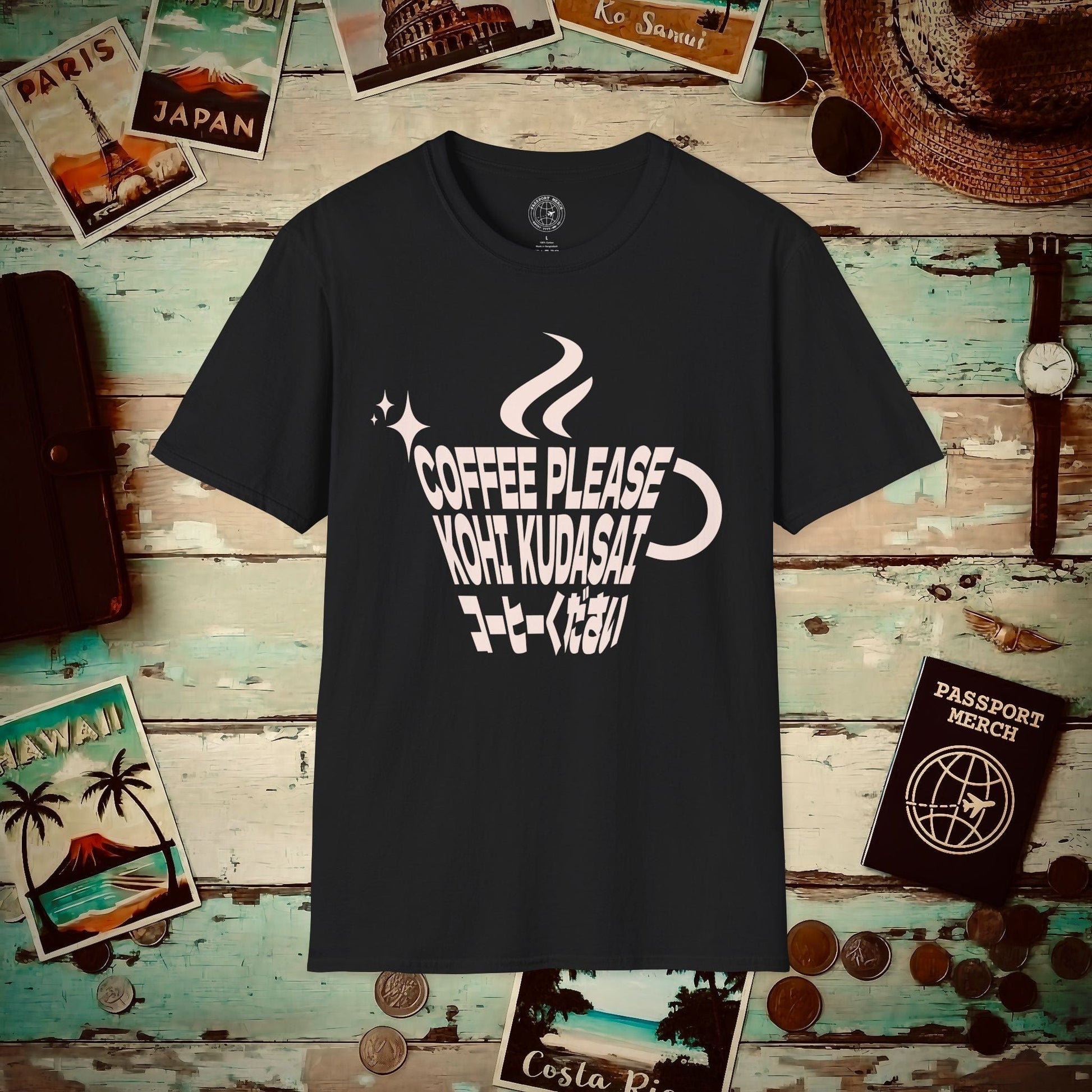 Coffee Please. Kohi Kudasai. Japan T-Shirt Black / S