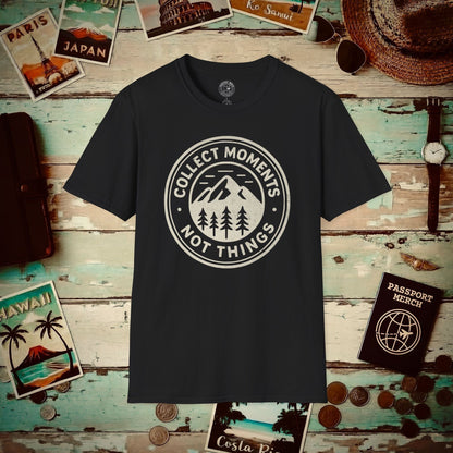Collect Moments Not Things Vintage T-Shirt Black / S