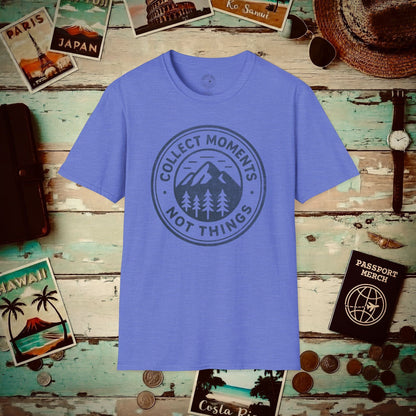 Collect Moments Not Things Vintage T-Shirt Heather Royal / S