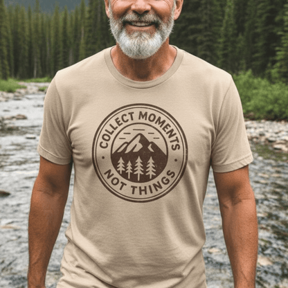 Collect Moments Not Things Vintage T-Shirt Sand / S