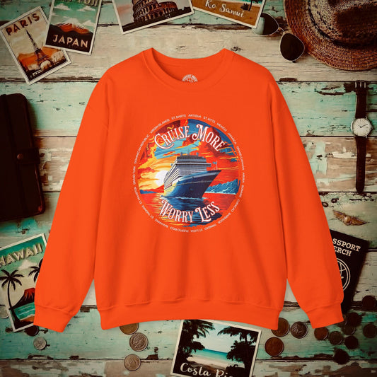 Cruise More Worry Less Caribbean Crewneck Orange / S