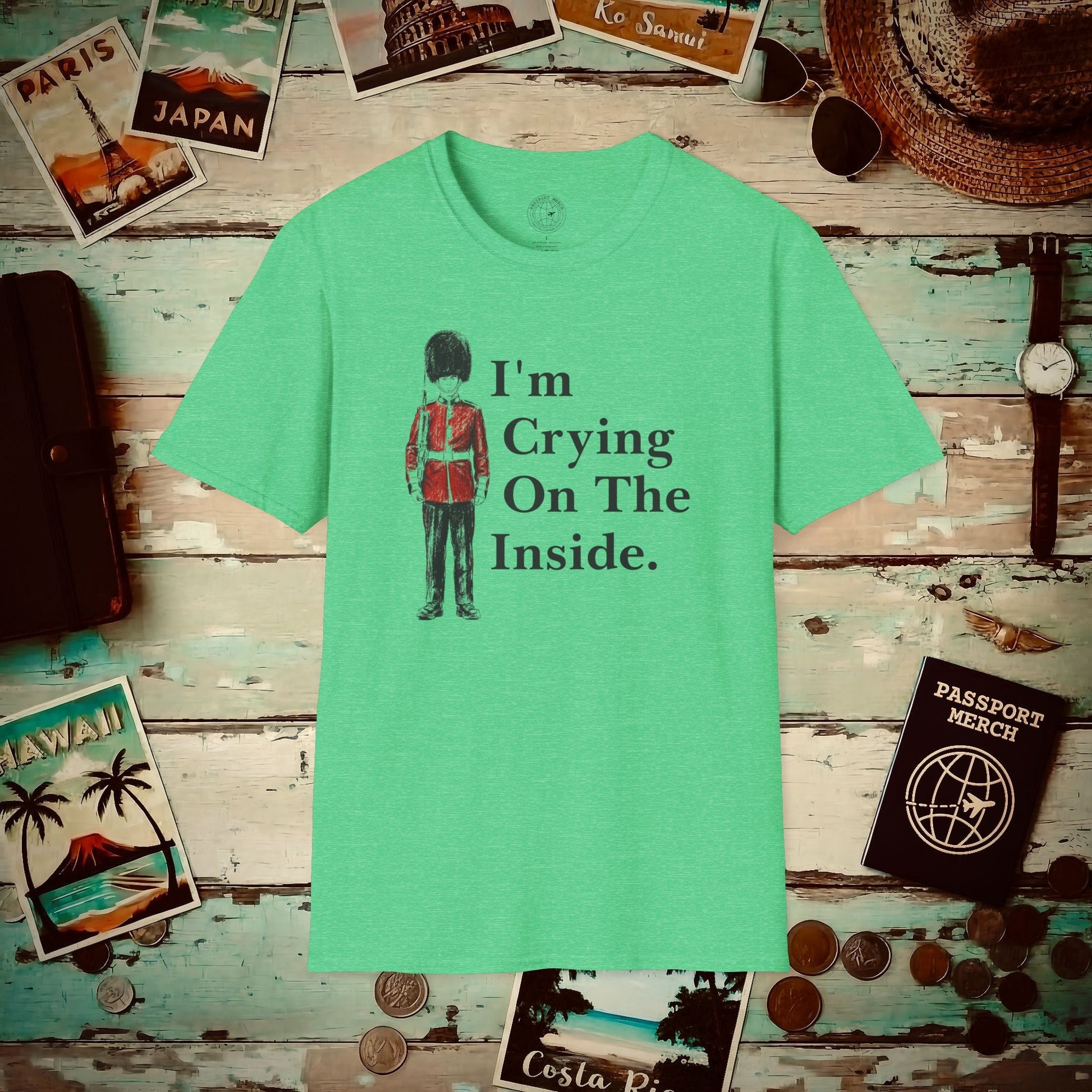 Crying on the Inside, England T-Shirt Heather Irish Green / S
