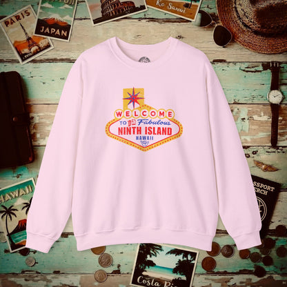 Da Fabulous Ninth Island, Hawaii (and Nevada) Crewneck Light Pink / S