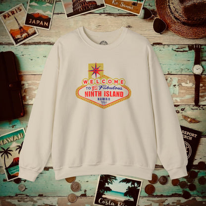 Da Fabulous Ninth Island, Hawaii (and Nevada) Crewneck Sand / S
