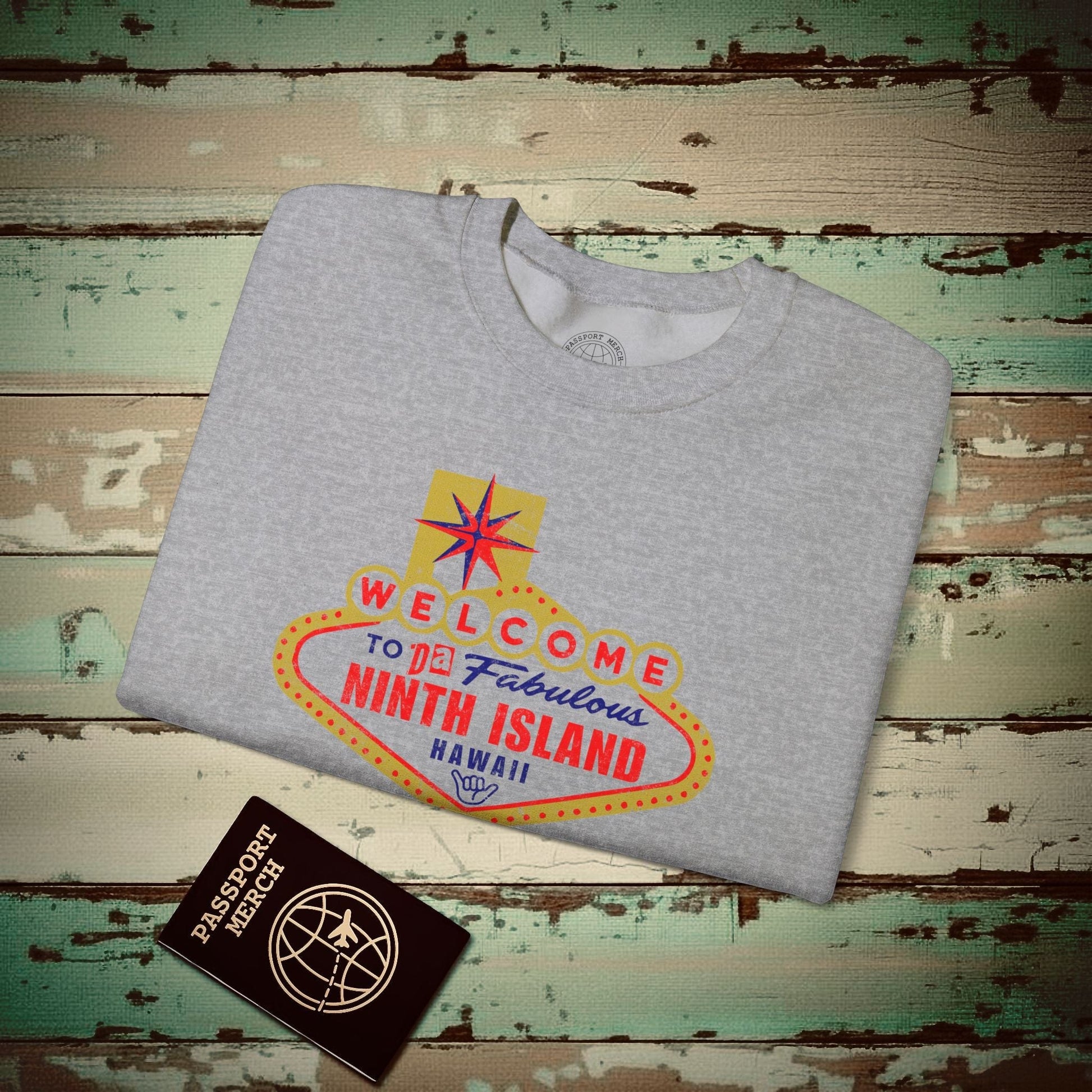 Da Fabulous Ninth Island, Hawaii (and Nevada) Crewneck Sport Grey / S