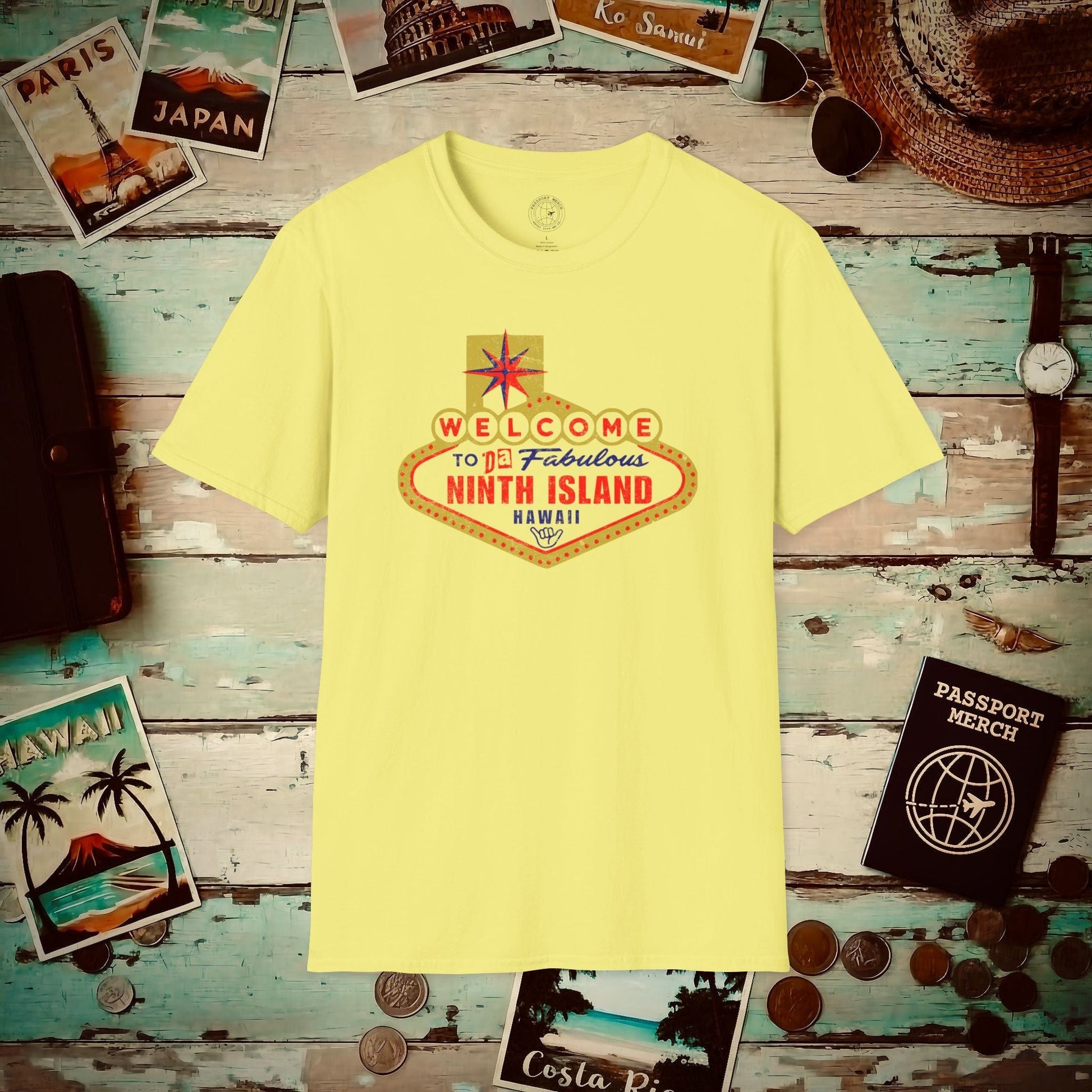 Da Fabulous Ninth Island, Hawaii (and Nevada) T-Shirt Cornsilk / S