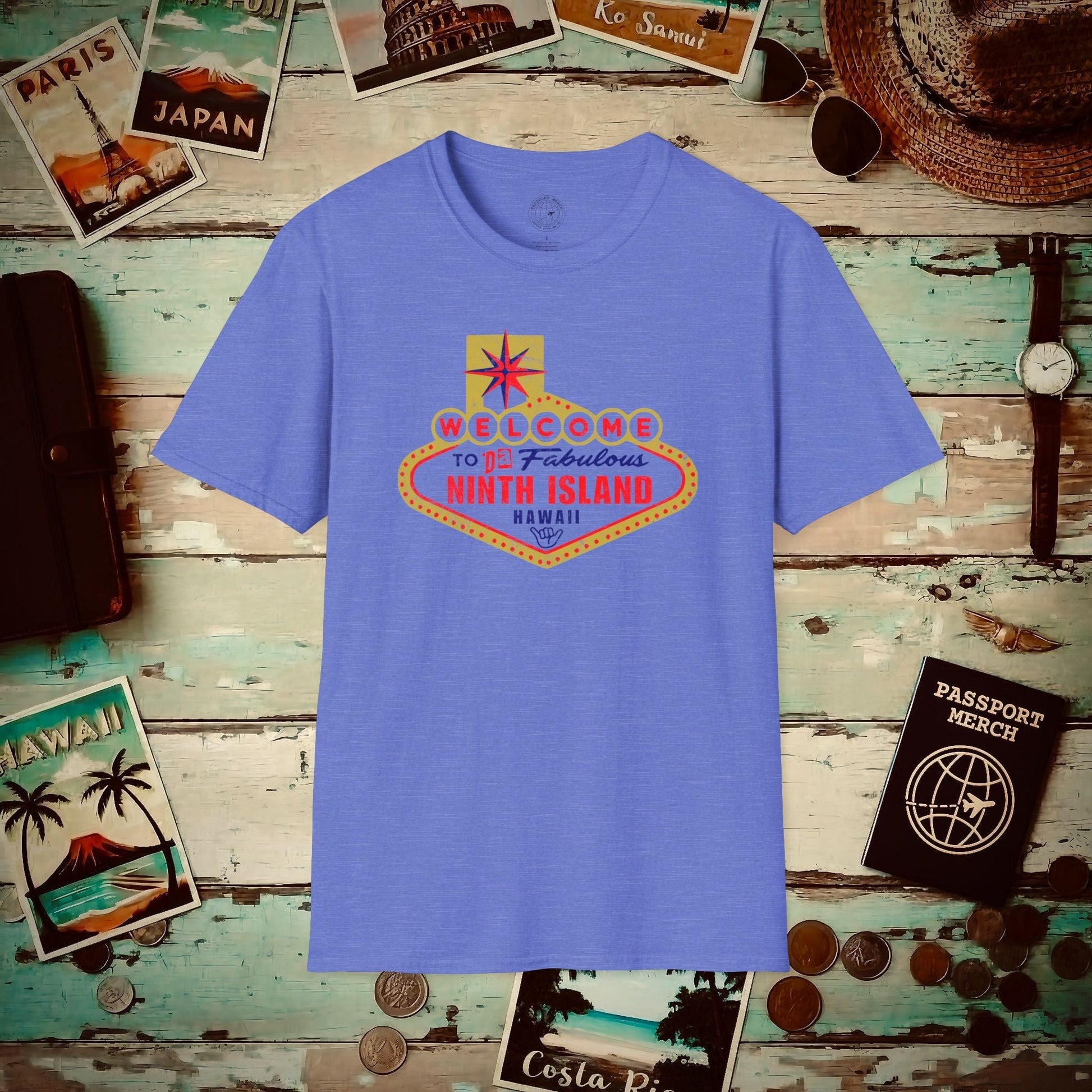 Da Fabulous Ninth Island, Hawaii (and Nevada) T-Shirt Heather Royal / S