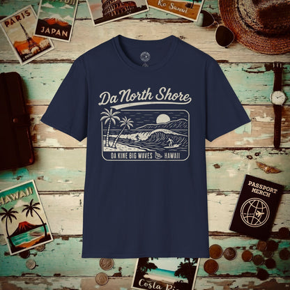 Da North Shore - Da Kine Big Waves, Hawaii T-Shirt Navy / S