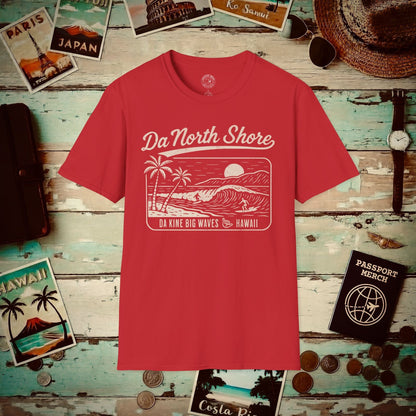 Da North Shore - Da Kine Big Waves, Hawaii T-Shirt Red / S