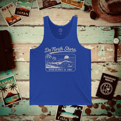 Da North Shore - Da Kine Big Waves, Hawaii Tank Top True Royal / XS