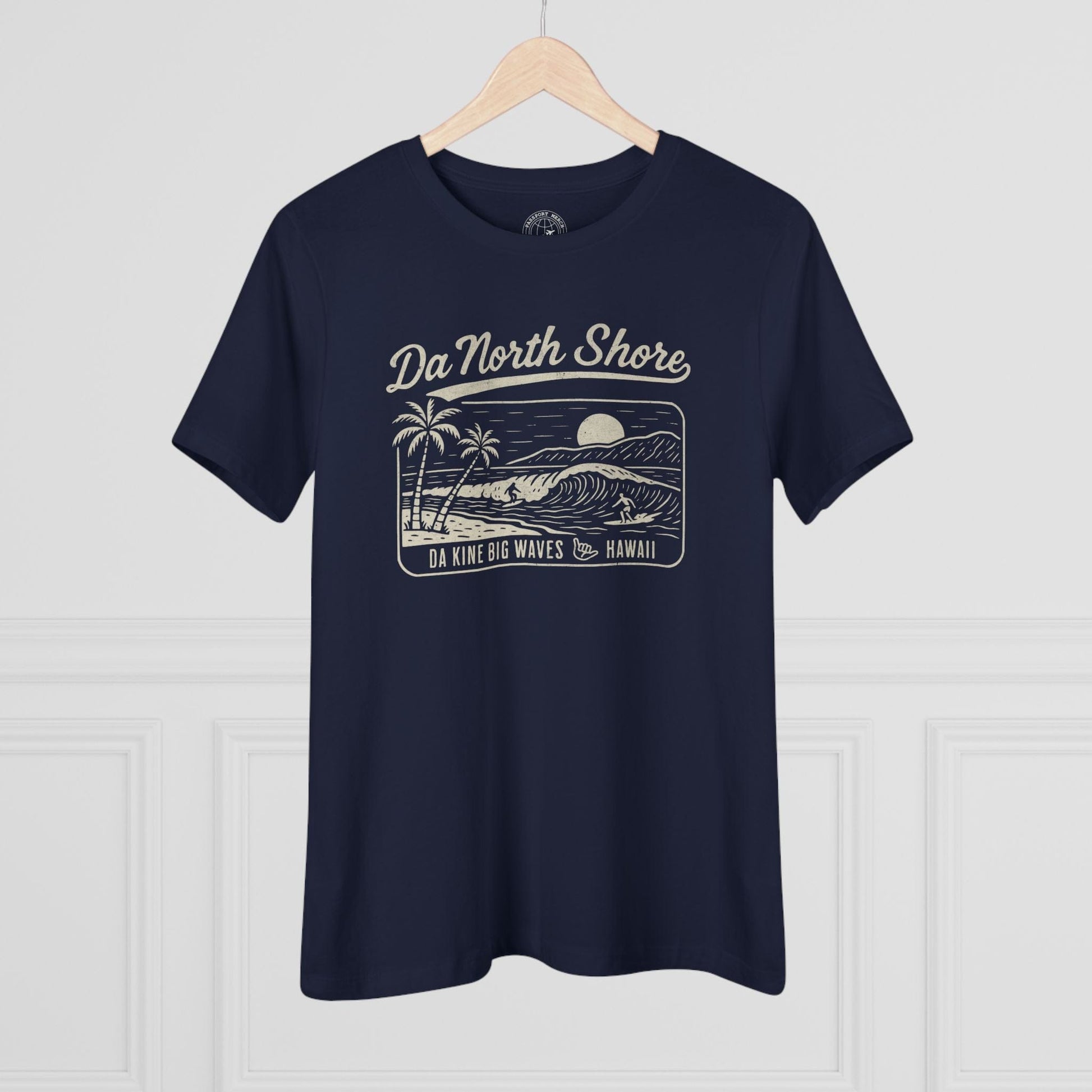 Da North Shore - Da Kine Big Waves, Hawaii, Womens Fit T-Shirt Navy / S