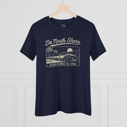 Da North Shore - Da Kine Big Waves, Hawaii, Womens Fit T-Shirt Navy / S