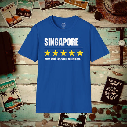 Damn Shiok Lah Five-Star Review, Singapore T-Shirt Royal / S