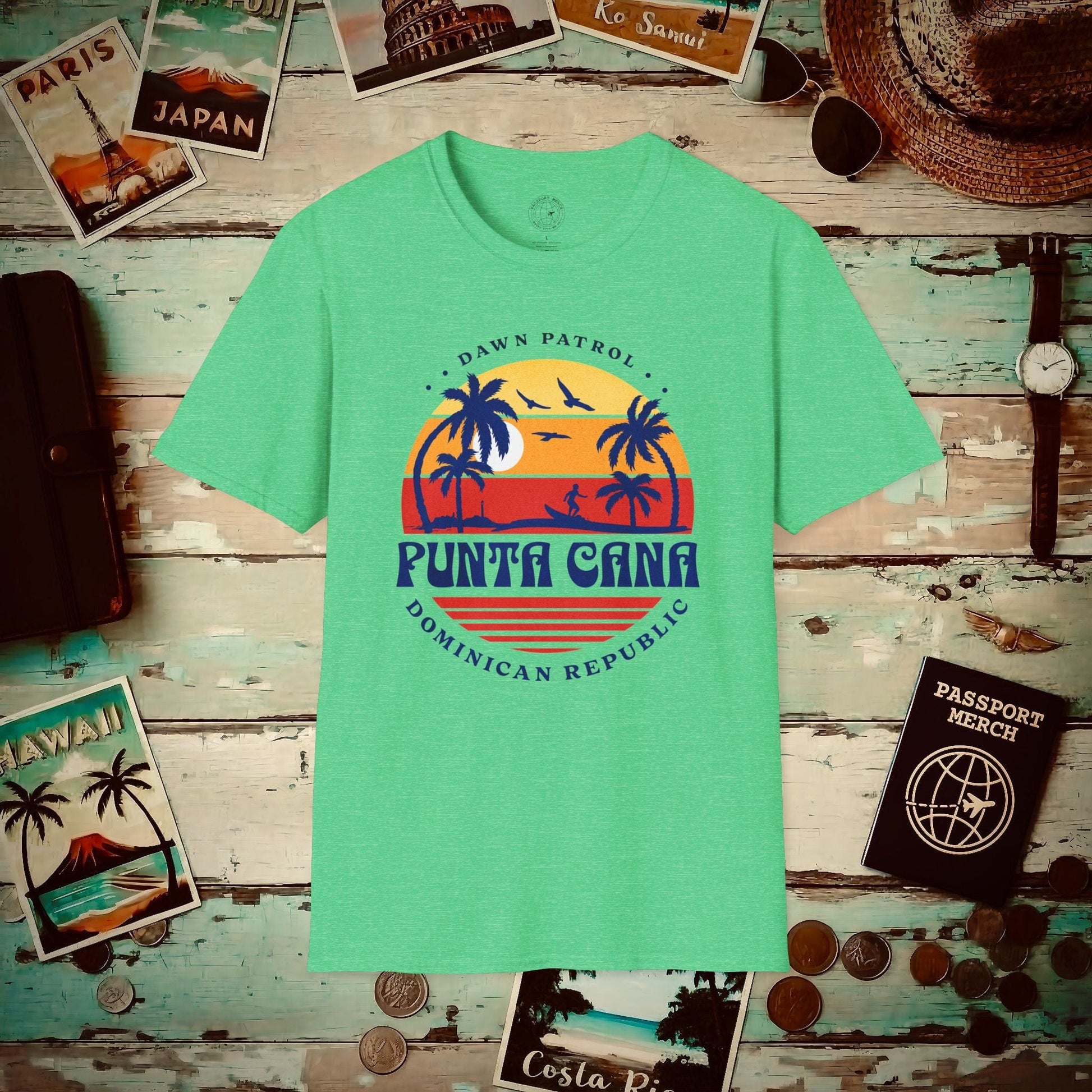Dawn Patrol, Punta Cana Dominican Republic T-Shirt Heather Irish Green / S