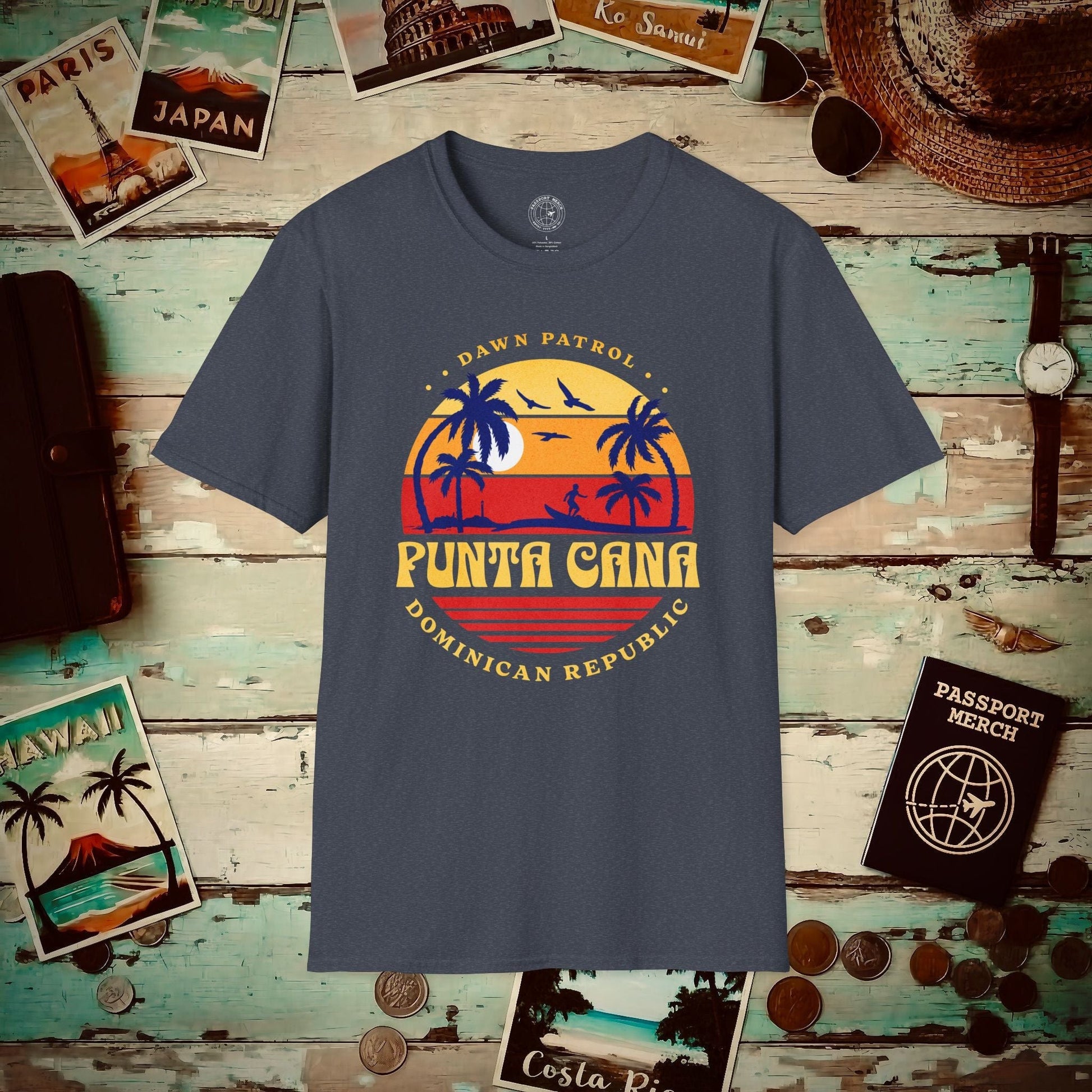 Dawn Patrol, Punta Cana Dominican Republic T-Shirt Heather Navy / S