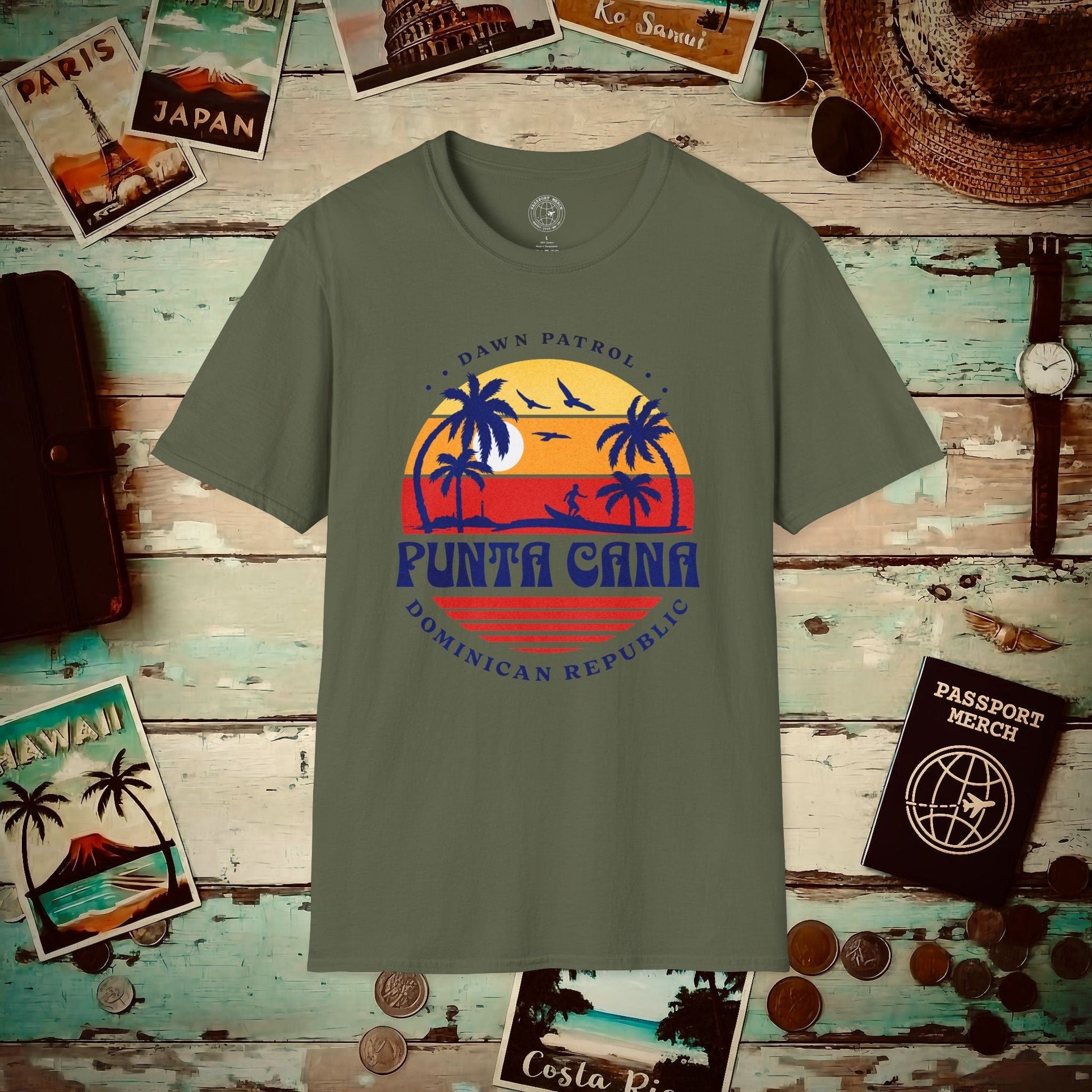 Dawn Patrol, Punta Cana Dominican Republic T-Shirt Military Green / S
