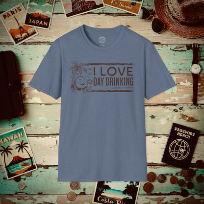Day Drinking Coconuts in Hawaii T-Shirt Heather Indigo / S