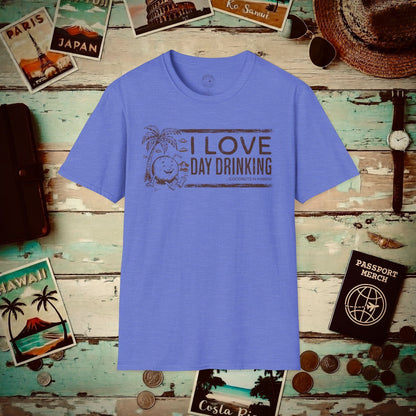 Day Drinking Coconuts in Hawaii T-Shirt Heather Royal / S