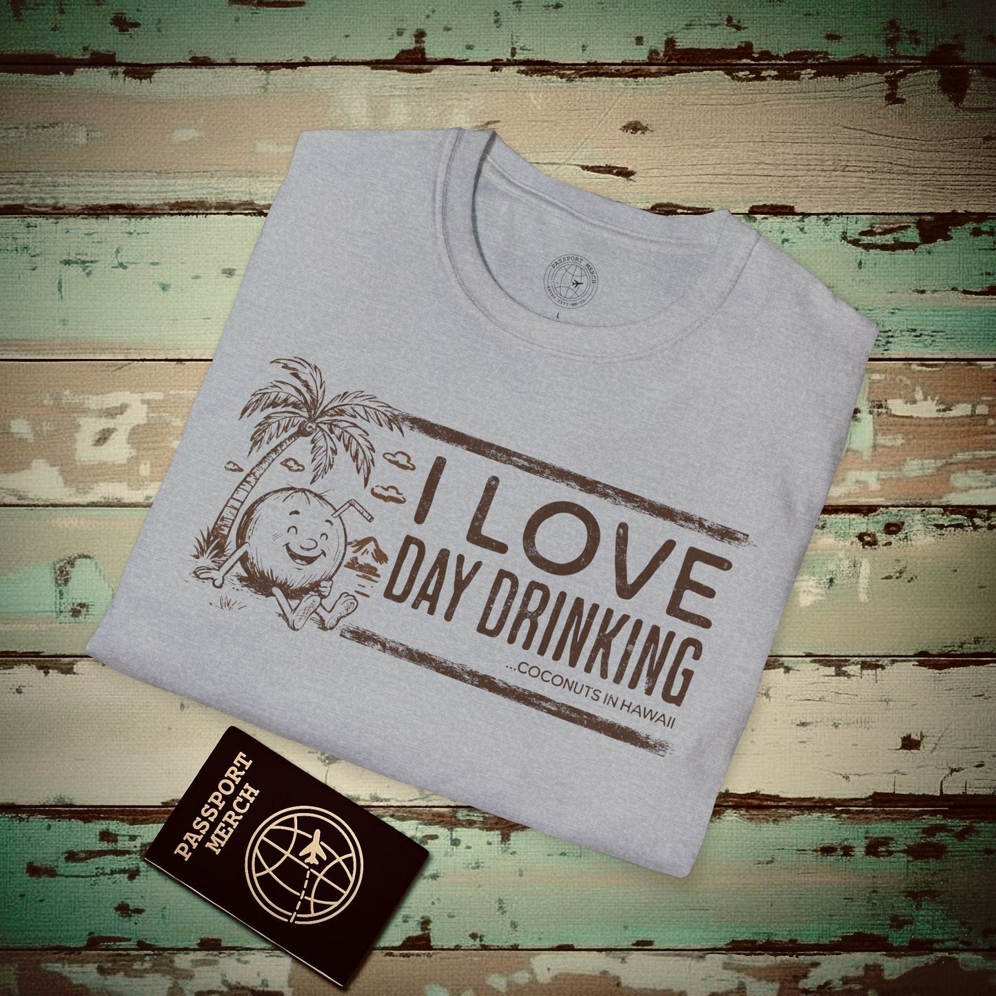 Day Drinking Coconuts in Hawaii T-Shirt Sport Grey / S