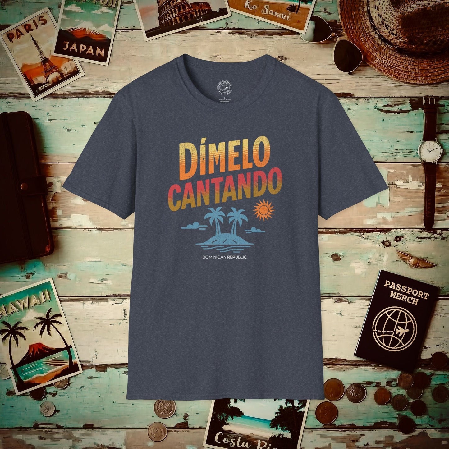 Dimelo Cantando Dominican Republic T-Shirt Heather Navy / S