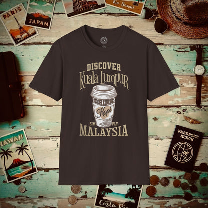 Discover Kuala Lumpur, Drink Kopi Malaysia T-Shirt Dark Chocolate / S