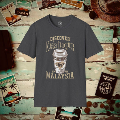 Discover Kuala Lumpur, Drink Kopi Malaysia T-Shirt Dark Heather / S