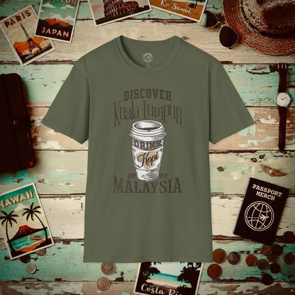 Discover Kuala Lumpur, Drink Kopi Malaysia T-Shirt Military Green / S