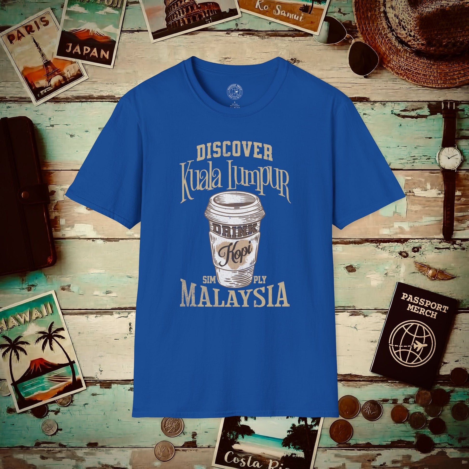 Discover Kuala Lumpur, Drink Kopi Malaysia T-Shirt Royal / S