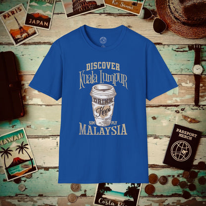 Discover Kuala Lumpur, Drink Kopi Malaysia T-Shirt Royal / S