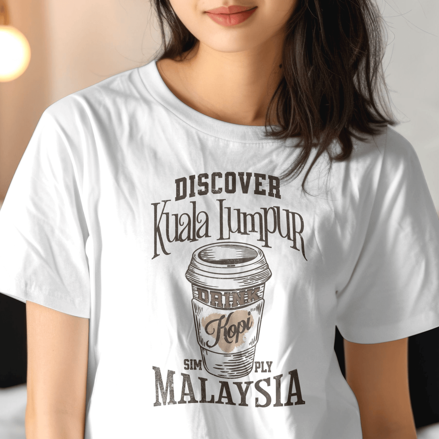 Discover Kuala Lumpur, Drink Kopi Malaysia T-Shirt White / S