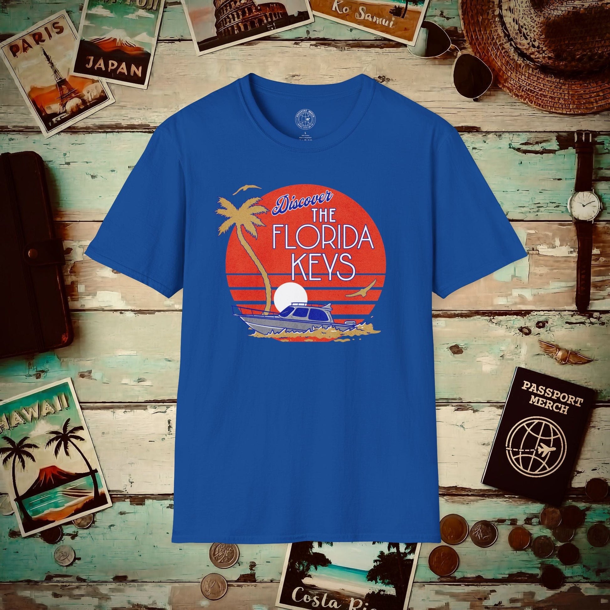 Discover The Florida Keys T-Shirt Royal / S