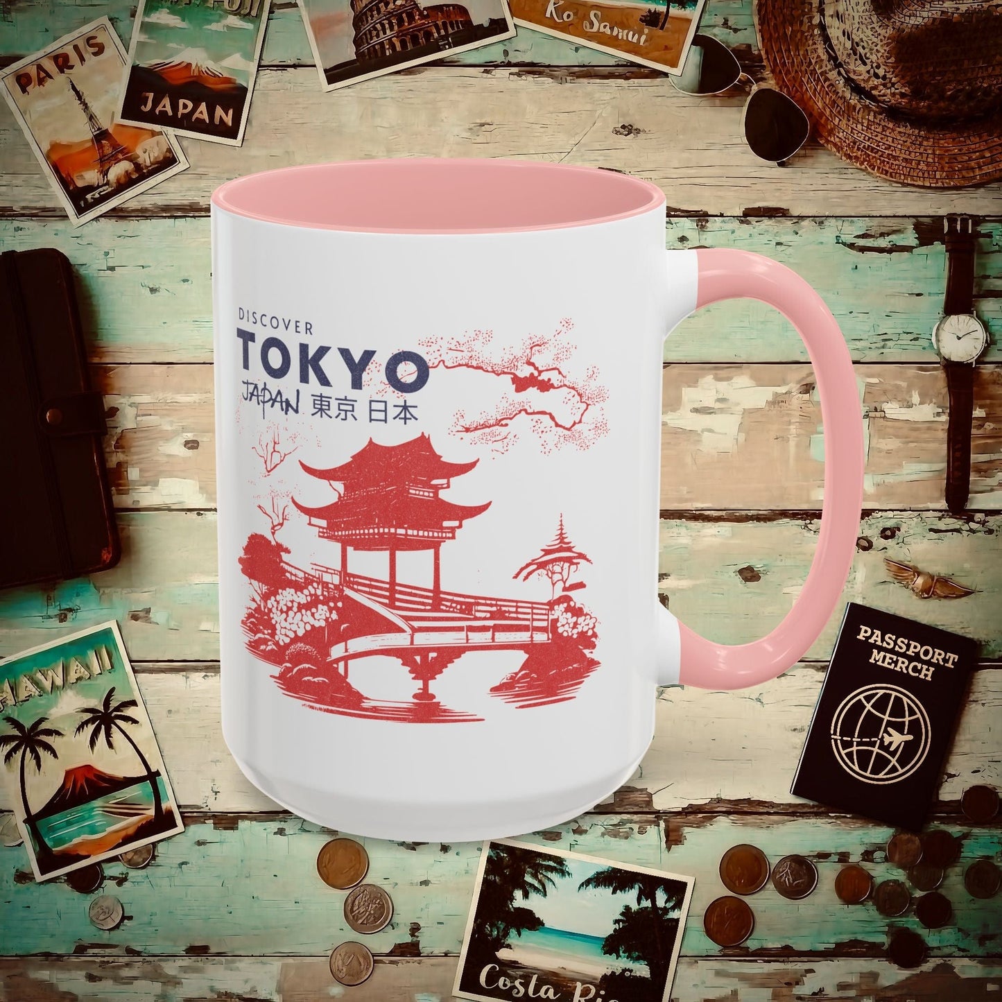 Discover Tokyo Japan 15oz Mug Pink / 15oz