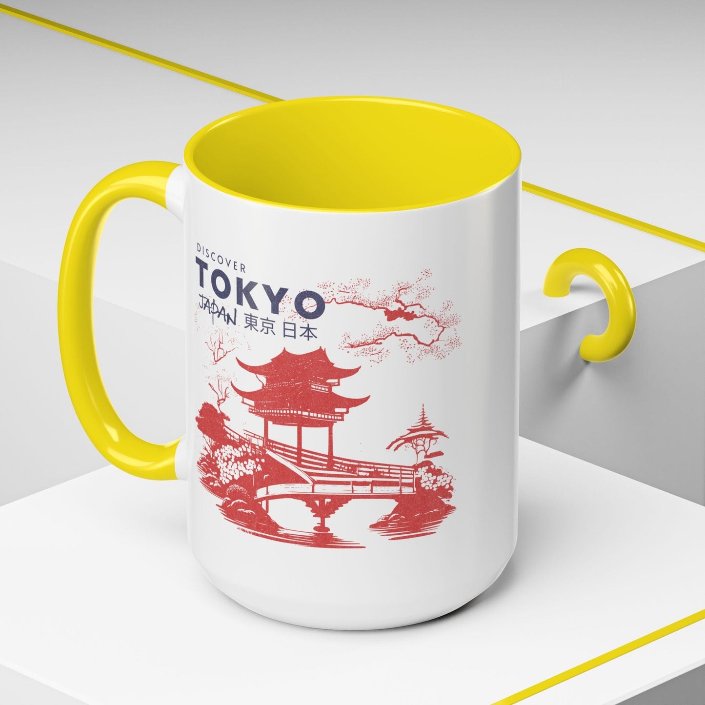 Discover Tokyo Japan 15oz Mug Yellow / 15oz