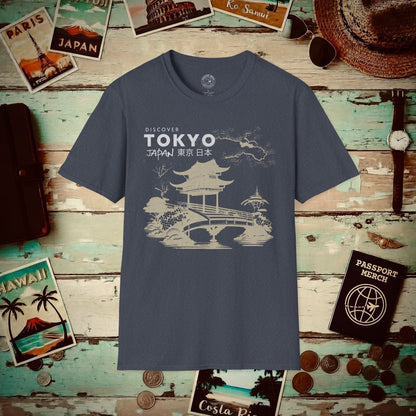 Discover Tokyo Japan T-Shirt Heather Navy / S