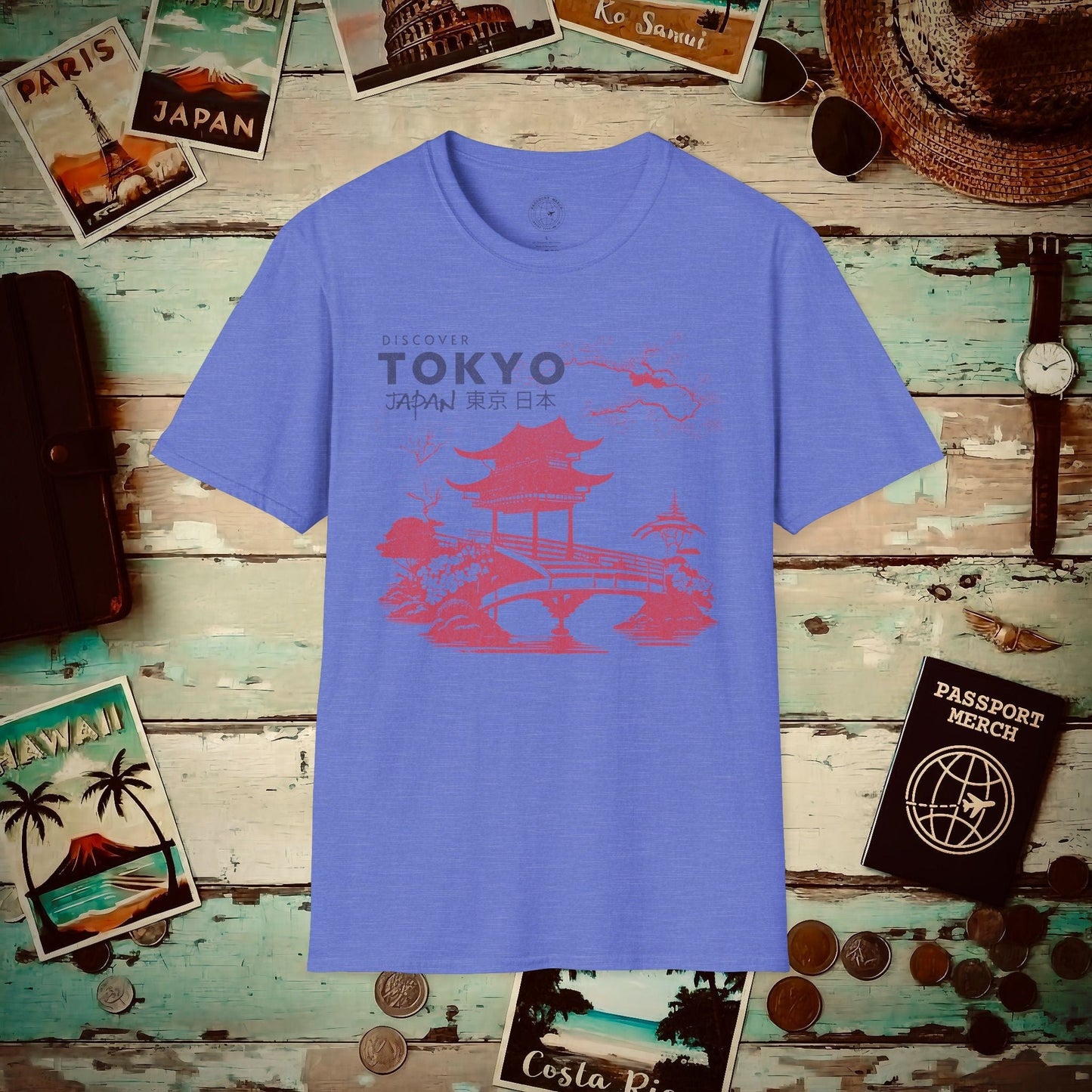 Discover Tokyo Japan T-Shirt Heather Royal / S