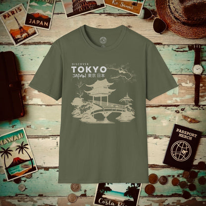 Discover Tokyo Japan T-Shirt Military Green / S