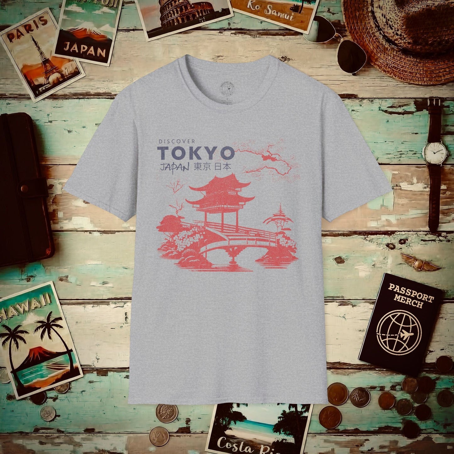 Discover Tokyo Japan T-Shirt Sport Grey / S