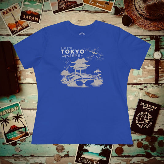 Discover Tokyo Japan, Womens Fit T-Shirt True Royal / S