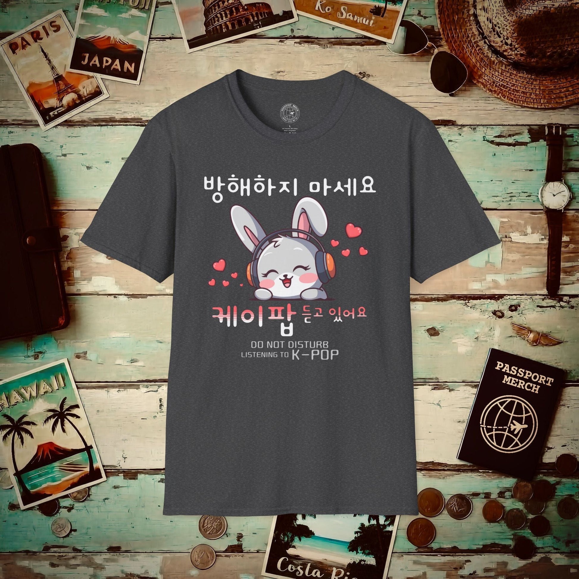 Do Not Disturb, Listening to K-Pop Korea T-Shirt Dark Heather / S