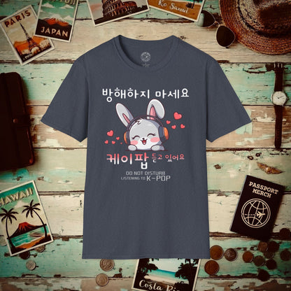 Do Not Disturb, Listening to K-Pop Korea T-Shirt Heather Navy / S