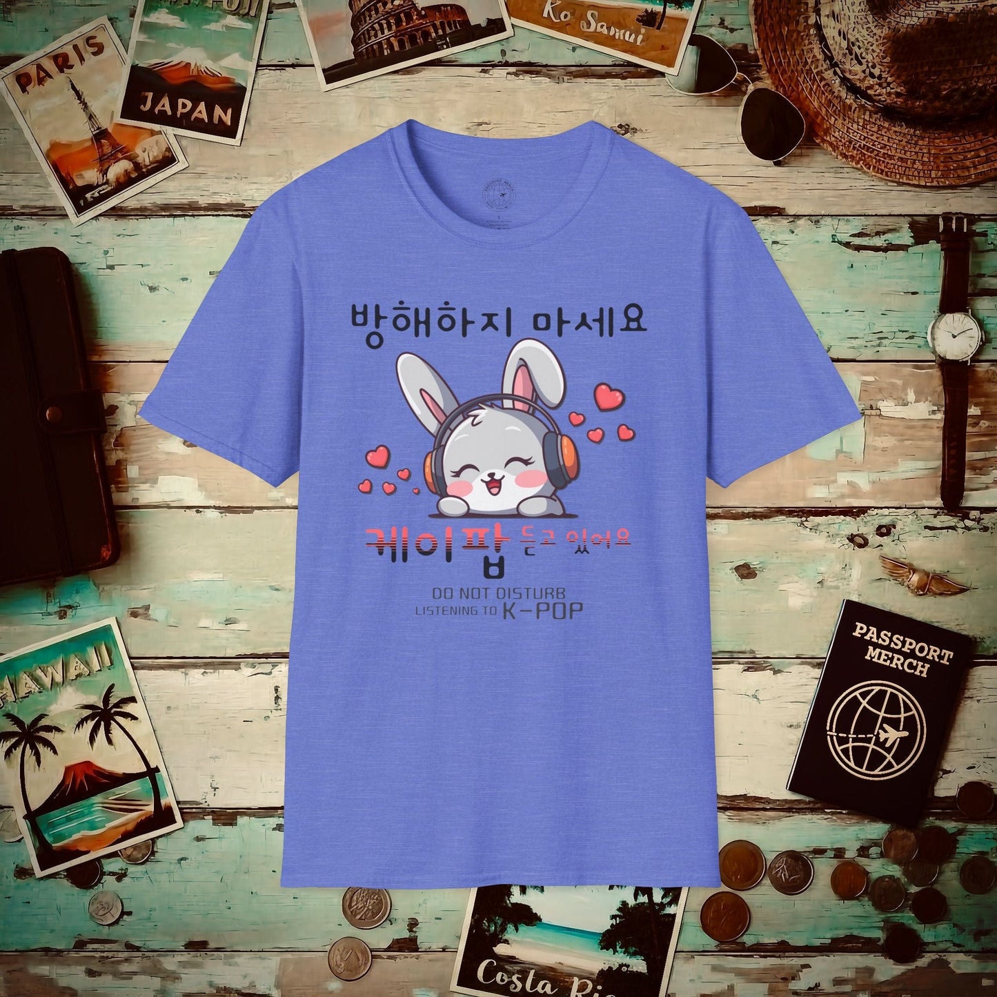 Do Not Disturb, Listening to K-Pop Korea T-Shirt Heather Royal / S