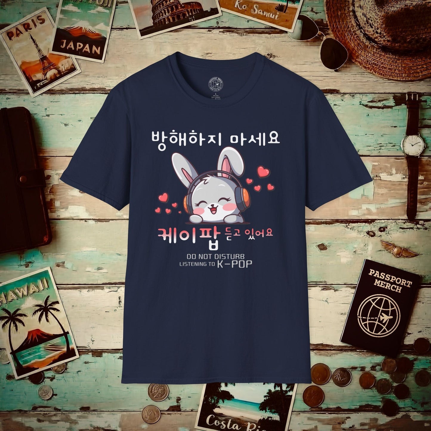 Do Not Disturb, Listening to K-Pop Korea T-Shirt Navy / S