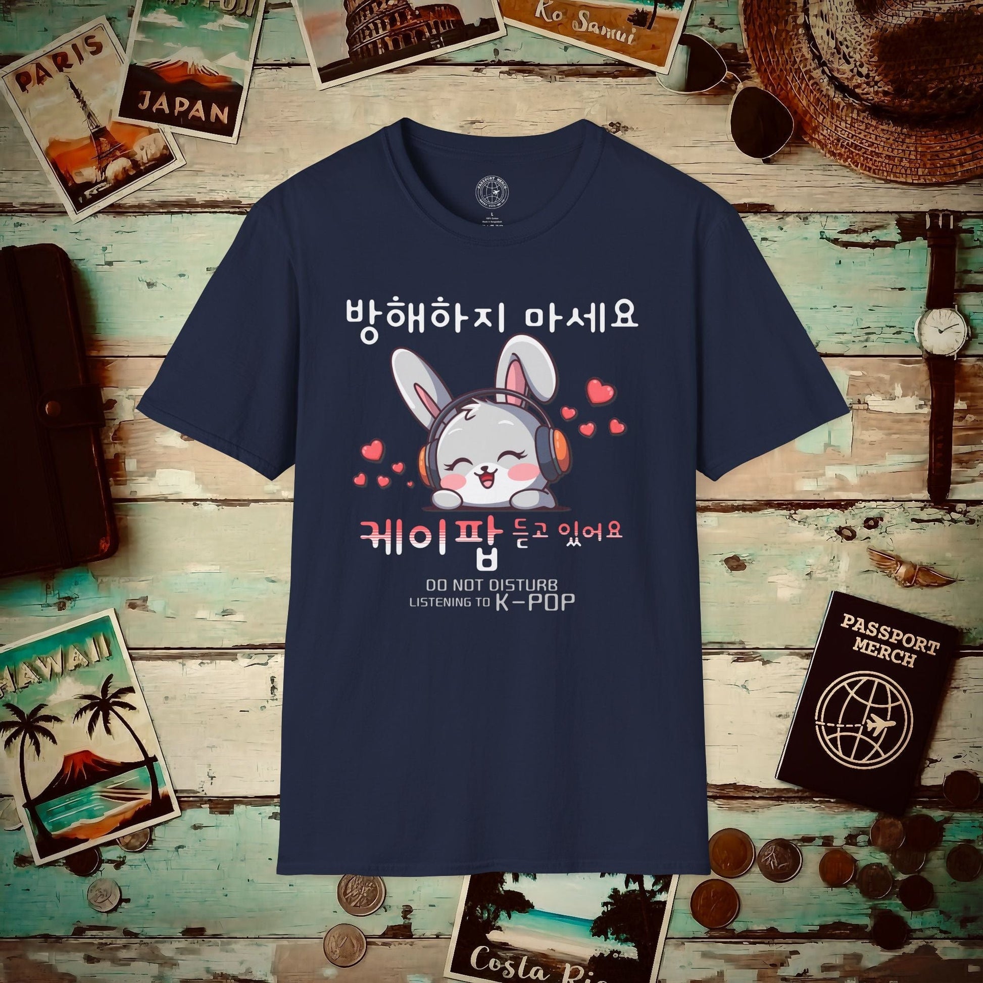 Do Not Disturb, Listening to K-Pop Korea T-Shirt Navy / S