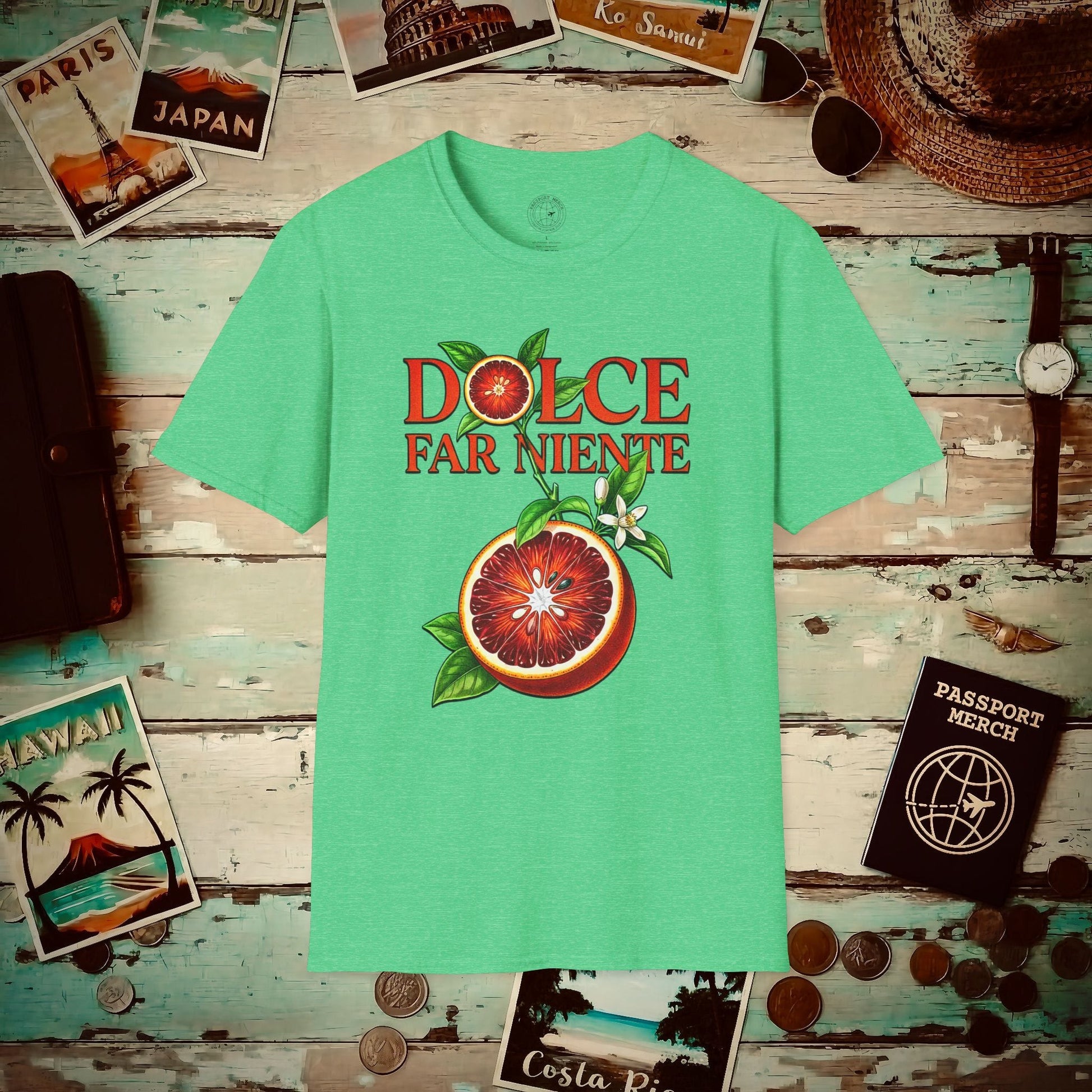 Dolce Sicilian Blood Orange, Italy T-Shirt Heather Irish Green / S