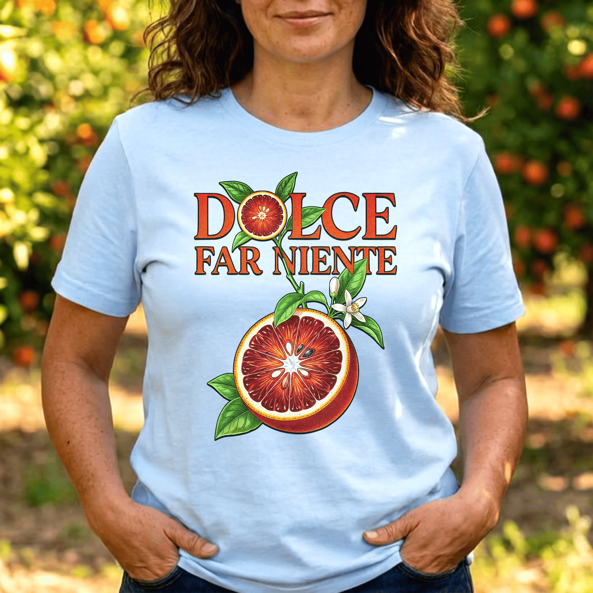 Dolce Sicilian Blood Orange, Italy T-Shirt Light Blue / S