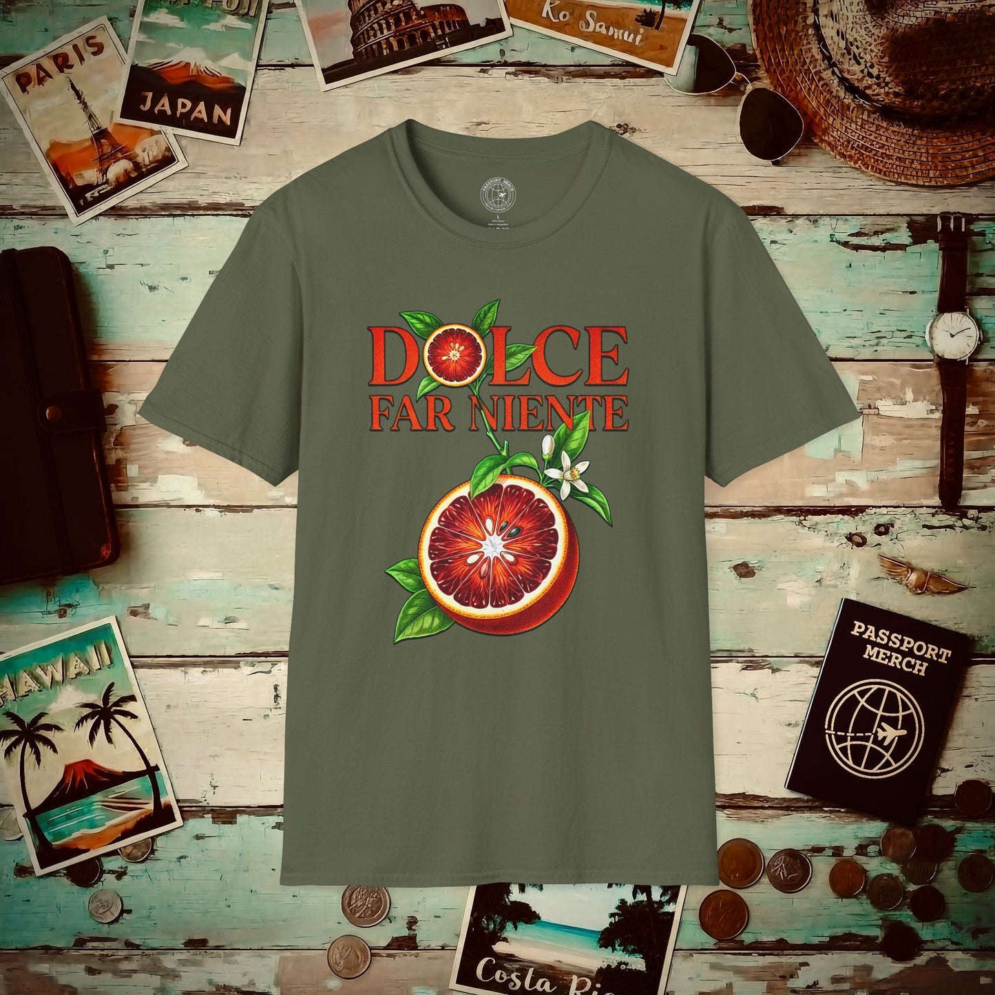 Dolce Sicilian Blood Orange, Italy T-Shirt Military Green / S