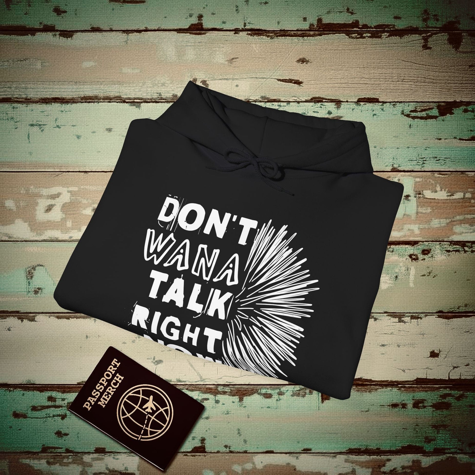 Don't Wana Talk Right Now, Hawaii Hoodie Black / S