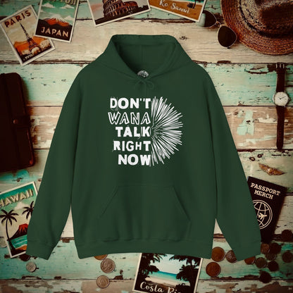Don't Wana Talk Right Now, Hawaii Hoodie Forest Green / S