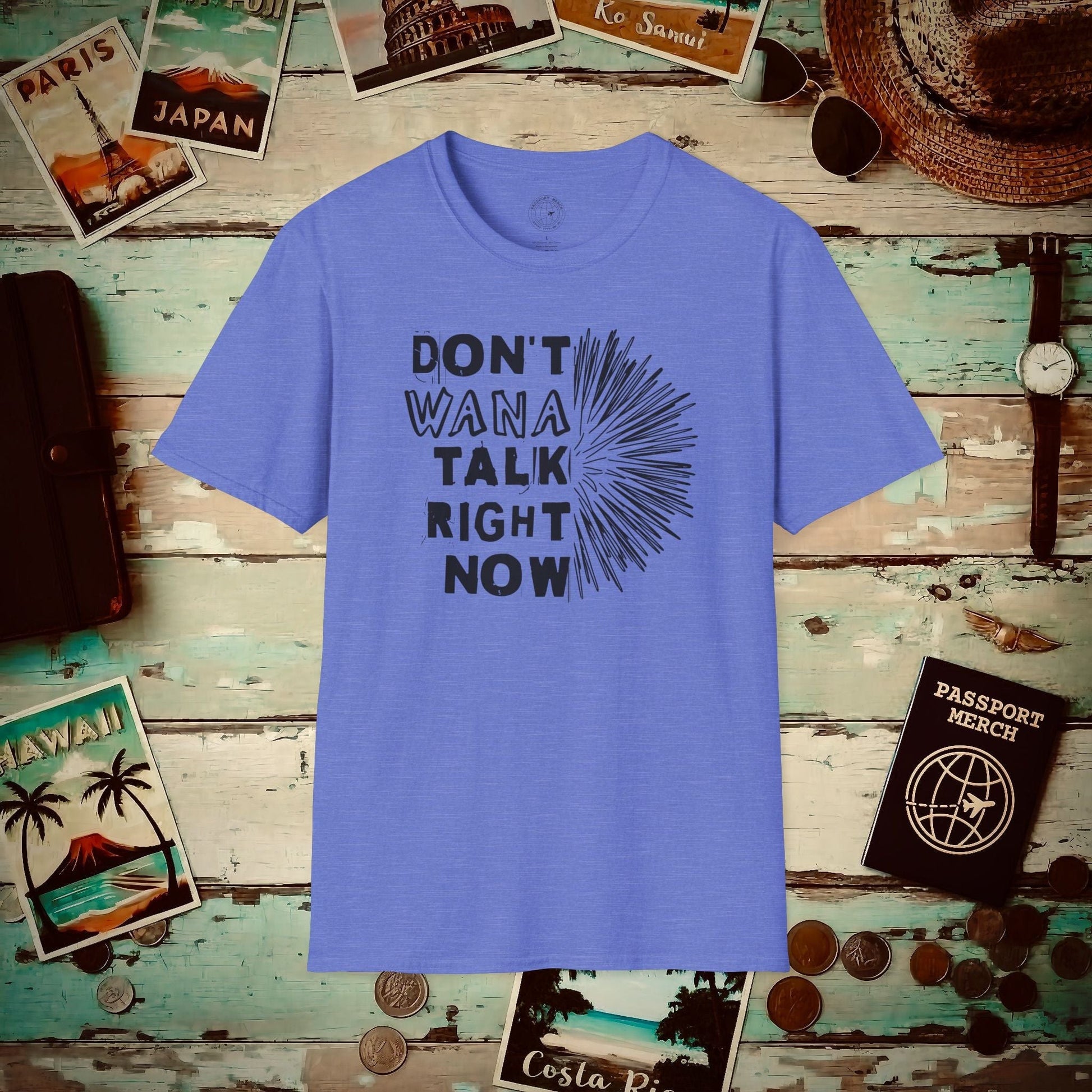 Don't Wana Talk Right Now, Hawaii T-Shirt Heather Royal / S