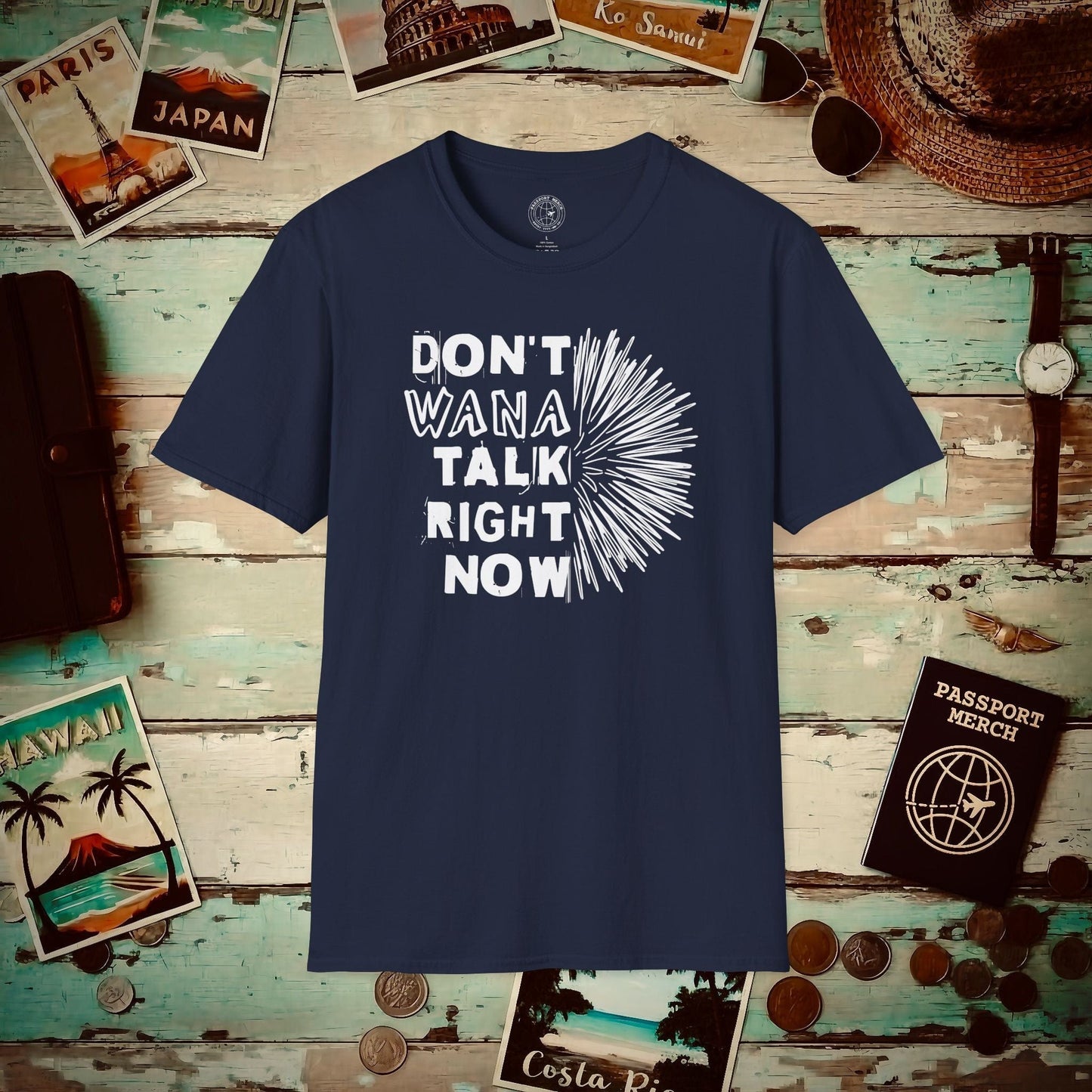 Don't Wana Talk Right Now, Hawaii T-Shirt Navy / S